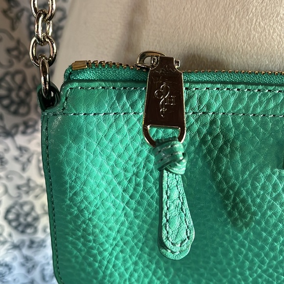 COLE HAAN Green leather crossbody sling - Picture 6 of 10